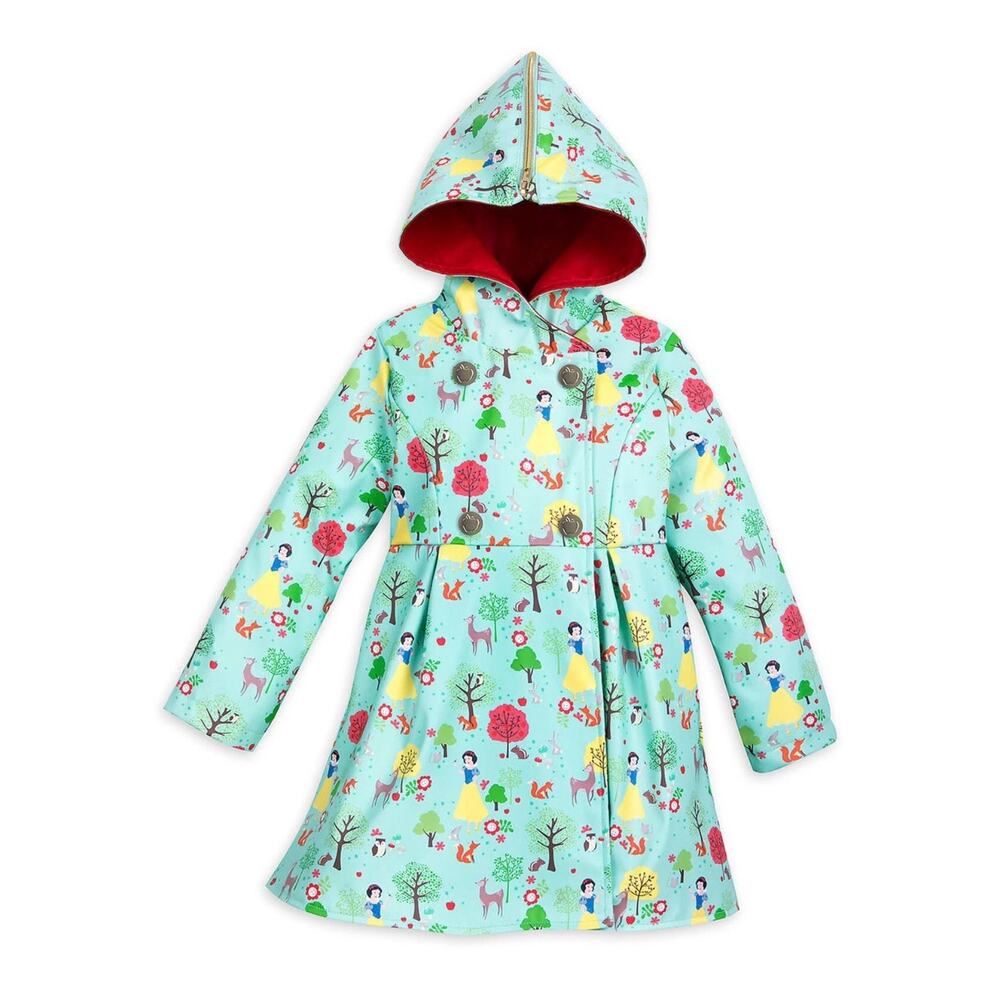 Disney Store Snow White Rain Jacket Hooded Size 5/6